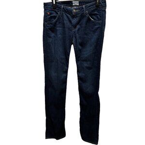 Hudson Jeans Carly Straight Midrise Flap Size 28 Women's Blue 31x32